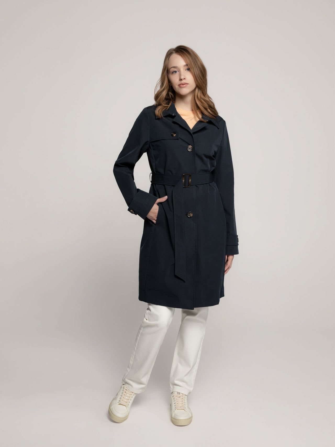 Damen-Trenchcoat mit Koller