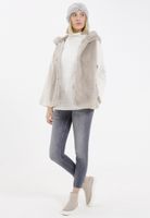 Steppmantel mit Webpelzweste