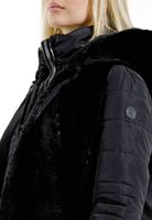 Steppmantel mit Webpelzweste