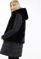 Steppmantel mit Webpelzweste