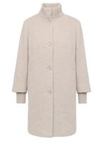 Wollmantel mit Strickdetails