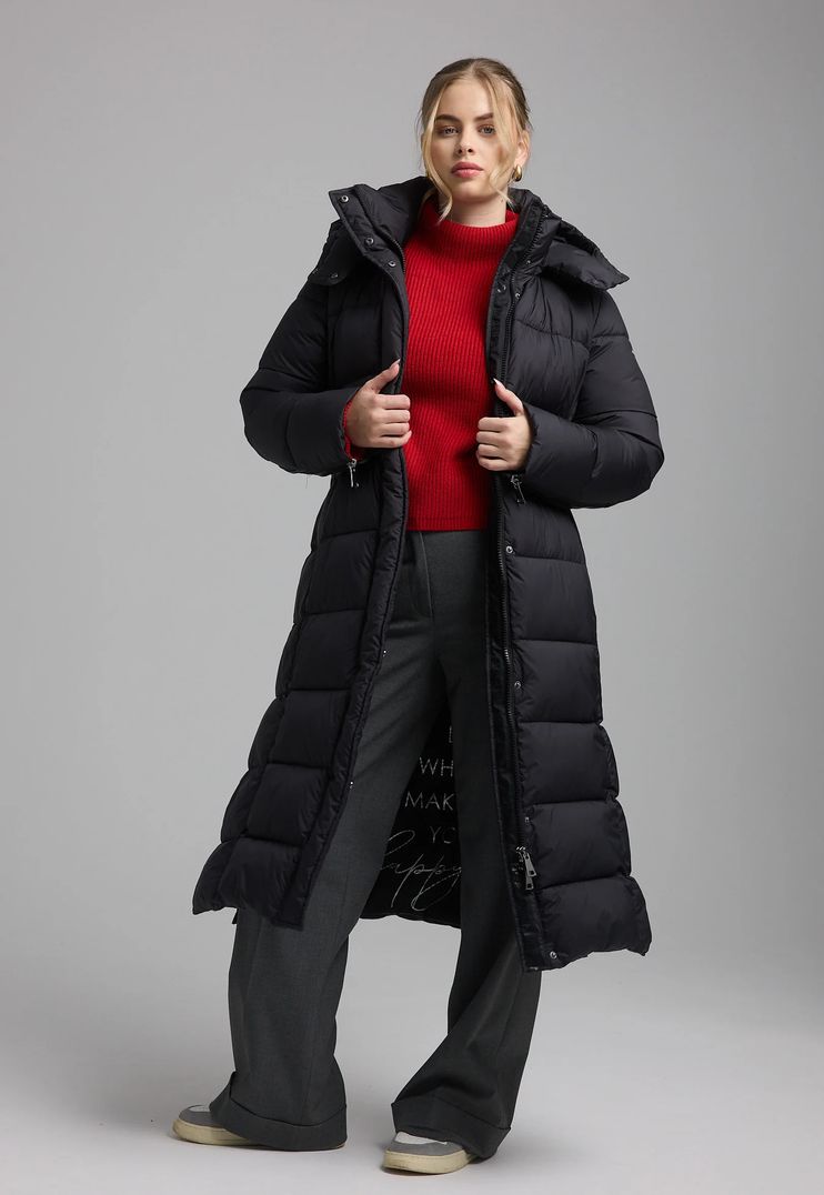 Fakedownmantel long
